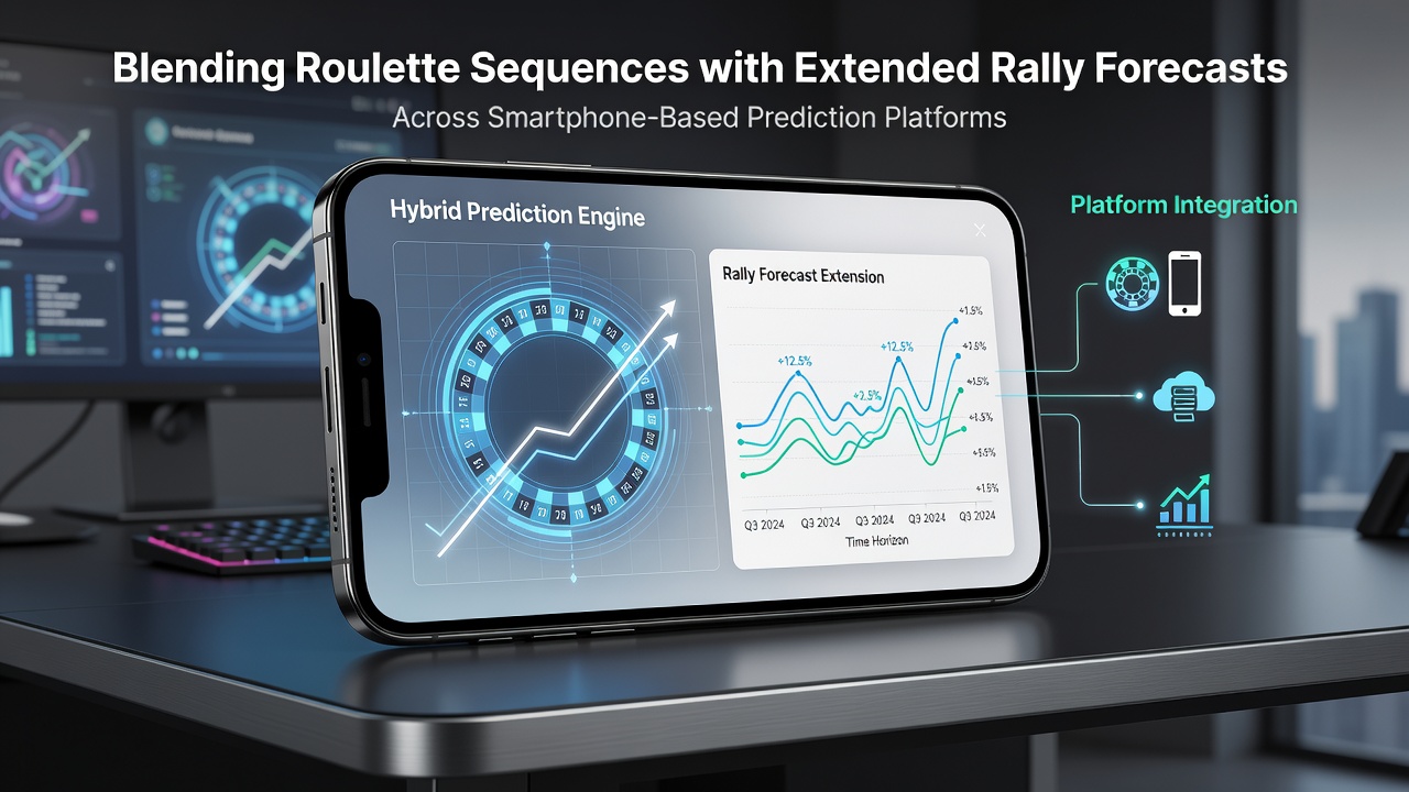 Darstellung einer mobilen App mit überlagerten Roulette- und Rally-Datenströmen