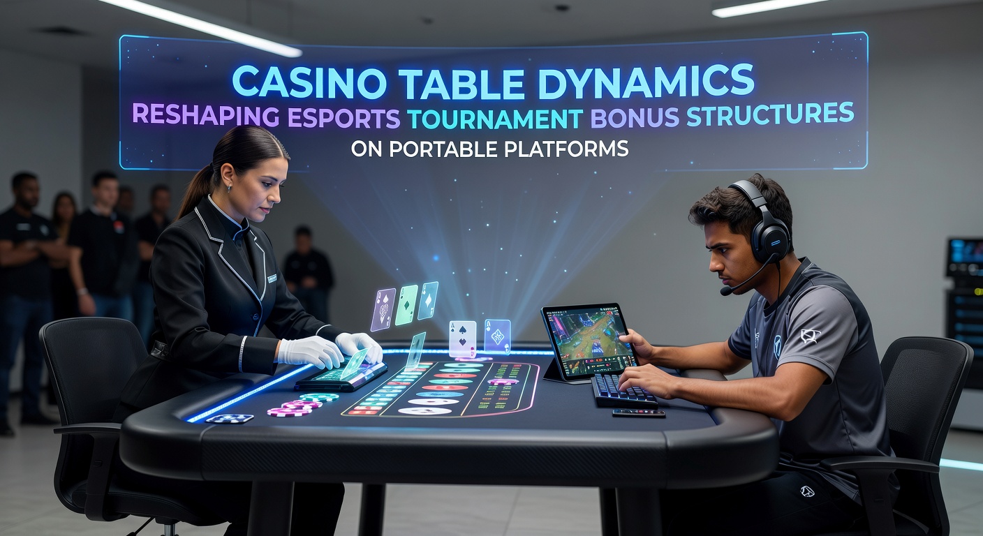 Illustration der Integration von Casino-Tischdynamiken in mobile Esports-Plattformen