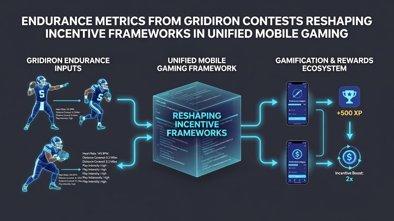 Mobile app interface showing gridiron endurance data mapped to betting incentives