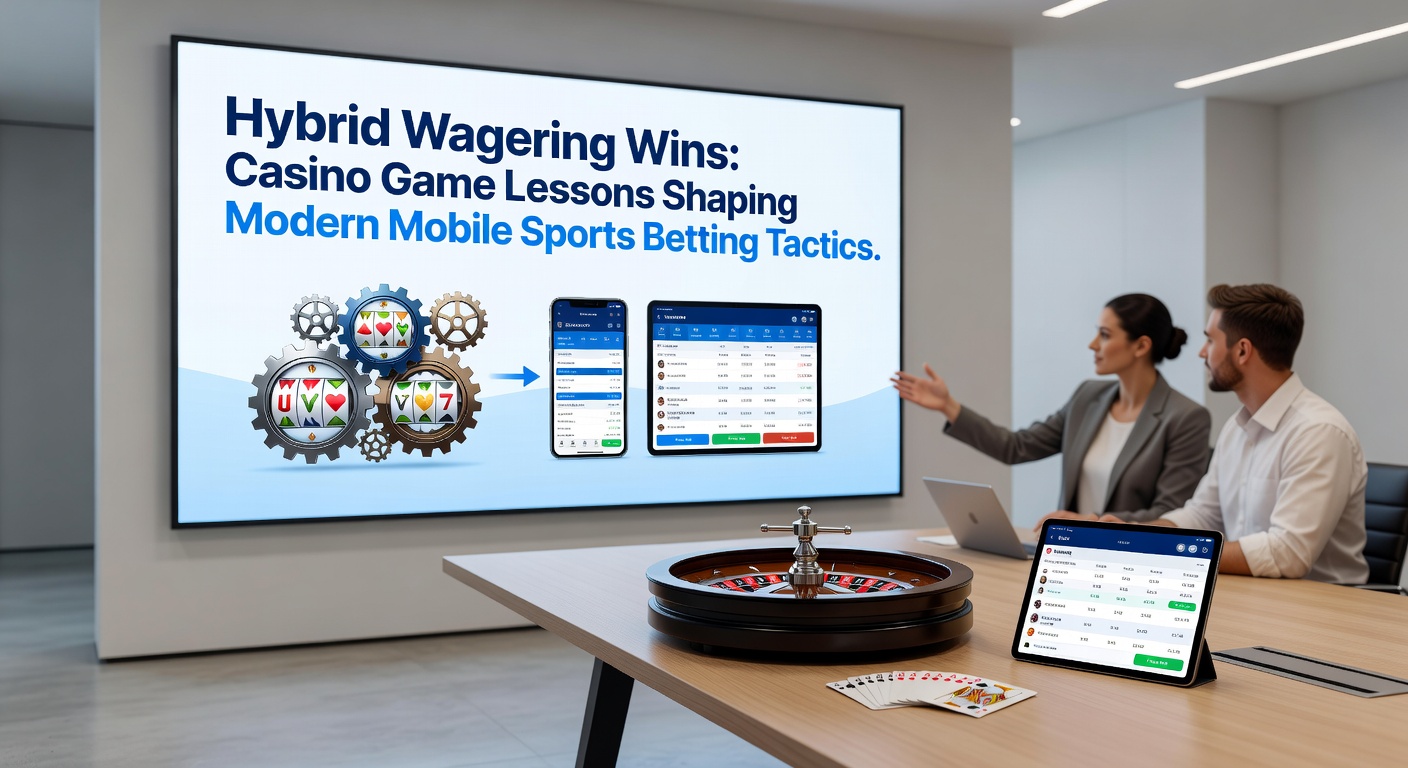 Grafik mit Casino-Roulette und Sportwetten-Chart, illustriert hybride Strategien in Aktion