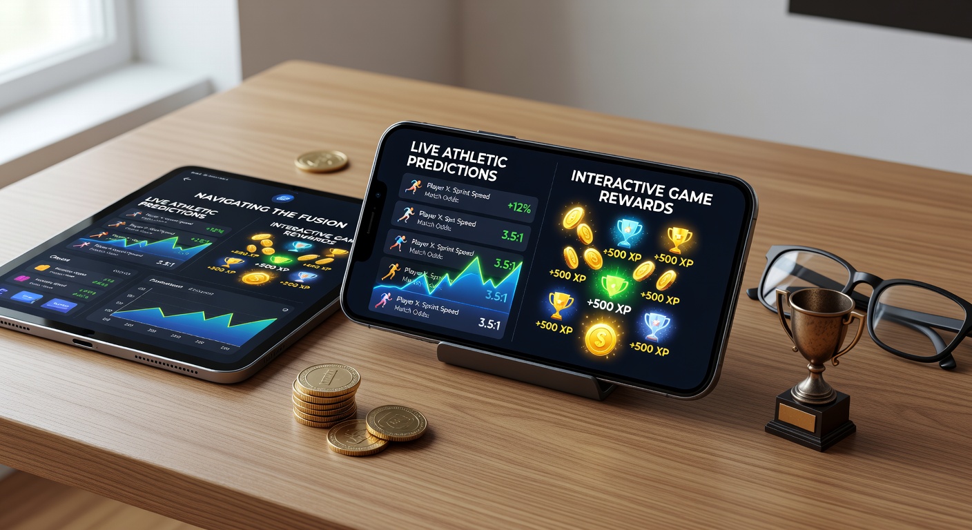 Darstellung der Integration von Spielbelohnungen mit Live-Sportprognosen auf Smartphones
