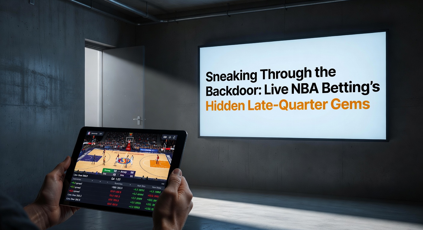 NBA-Spieler in actionreichem Moment eines späten Viertels, mit Fokus auf Close-up eines Backdoor-Covers