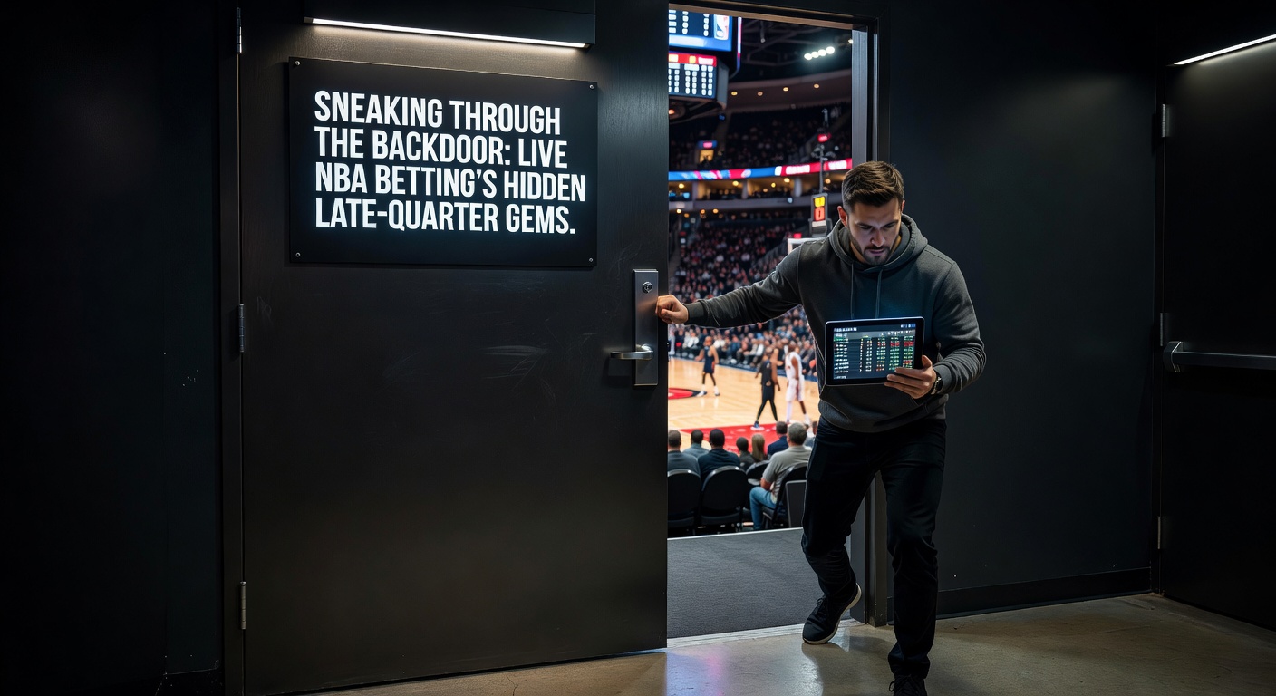 Grafik mit NBA-Statistiken zu Backdoor Covers, zeigt Liniencharts von Viertel-Punkten in Live-Situationen